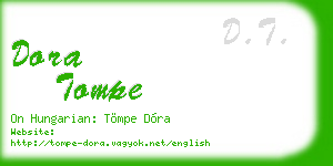 dora tompe business card